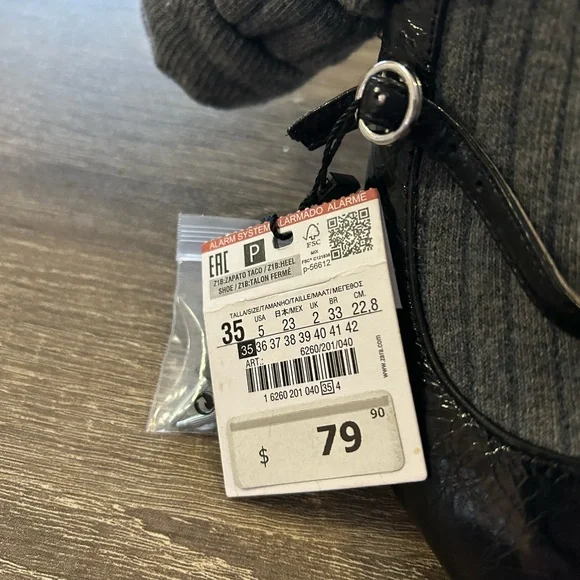 Zara Sock Bootie Heels Pointed Toe Stretch Knit Stiletto Pumps EU 35 US 5 NWT - Picture 8 of 8